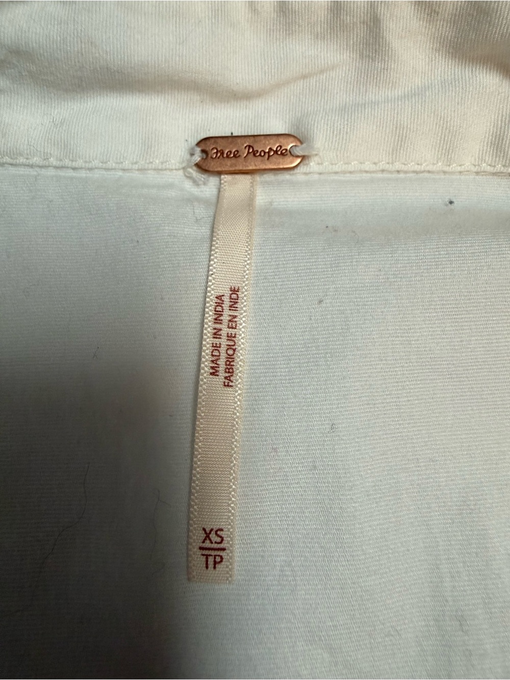 NWT Free People marvelous Mia long sleeve Button-Front Ivory Mini Shirt Dress XS - Picture 11 of 16